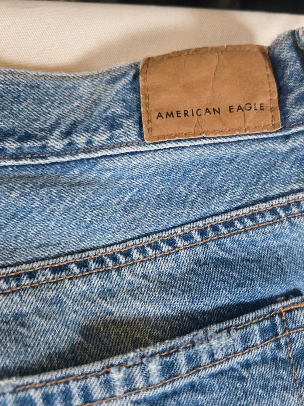 American Eagle Women’s 90s Slim Boyfriend Jeans Size 10 Regular Distressed Blue